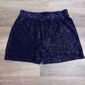 Sparkling High Waist Sequined Shorts